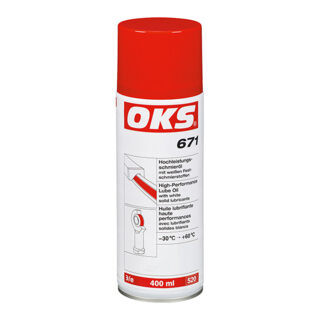 OKS 671 - 高性能润滑油, 含白色固体润滑剂，喷剂