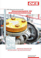 OKS product folder, examples of use for screw lubrication